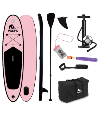 Pacific Pacific Special Edition Sup Board mit KOSTENLOSER wasserdichter Handytasche - Extra stabil - 285 cm - bis zu 100 kg - Pink