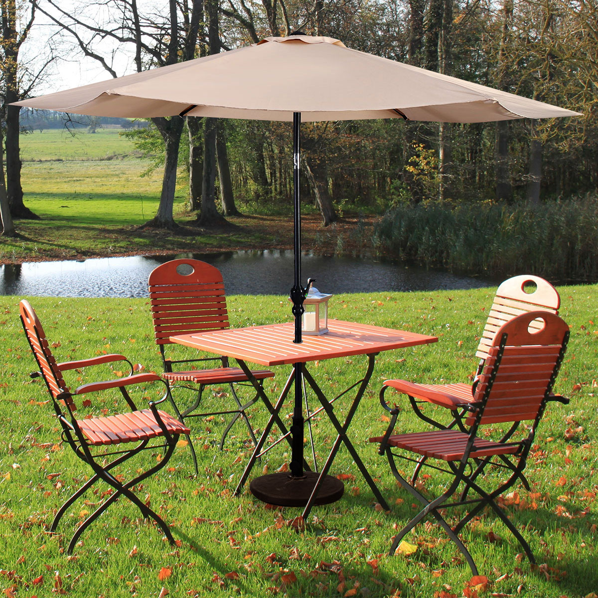 6933315597559 - Costway Garten Sonnenschirm Lichtschirm mit Kurbel 3 M Beige 6933315597559 - Costway Garten Sonnenschirm Lichtschirm mit Kurbel 3 M Beige