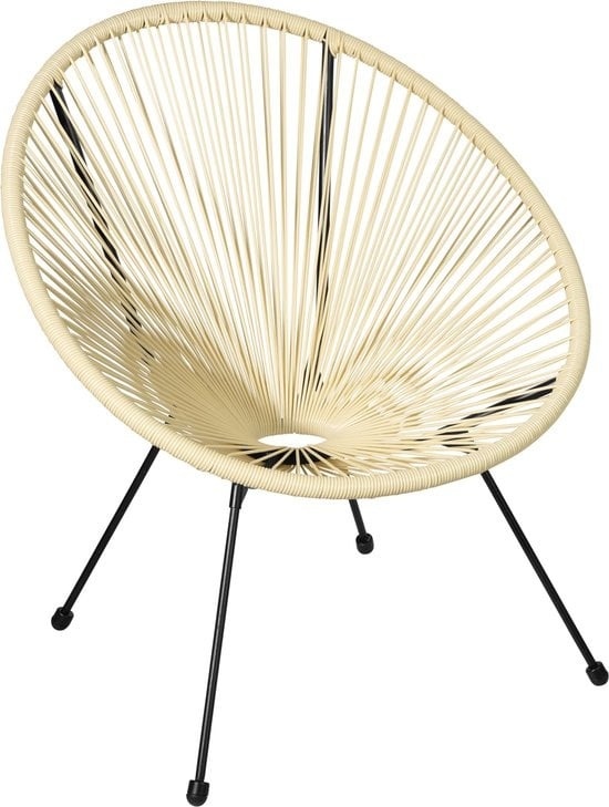 4061173046451 - 2 Gartenstühle Gabriella Retro im Acapulco-Stil - beige 4061173046451 - 2 Gartenstühle Gabriella Retro im Acapulco-Stil - beige