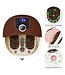 Fußbad-Massagegerät mit Rädern Elektrisches Fußbad Shiatsu Fußmassage Spa 10-60 Minuten Timer / 35-48 °C / 500 W (Braun)