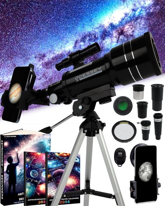 Stargazer günstig Kaufen-ODESSEY® Milky Way Edition Reflektorteleskop für Kinder 150X Zoom - Tischteleskop - Stargazer - Teleskop Kinder - Stargazer für Kinder - Stargazer Teleskop. ODESSEY® Milky Way Edition Reflektorteleskop für Kinder 150X Zoom - Tisch