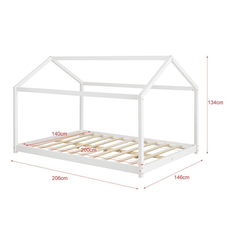 0195593144726 - Harriet Bee Kinderbettgestell - 2 Personen - Hausform - 206 x 146 x 134 cm - Weiß 0195593144726 - Harriet Bee Kinderbettgestell - 2 Personen - Hausform - 206 x 146 x 134 cm - Weiß