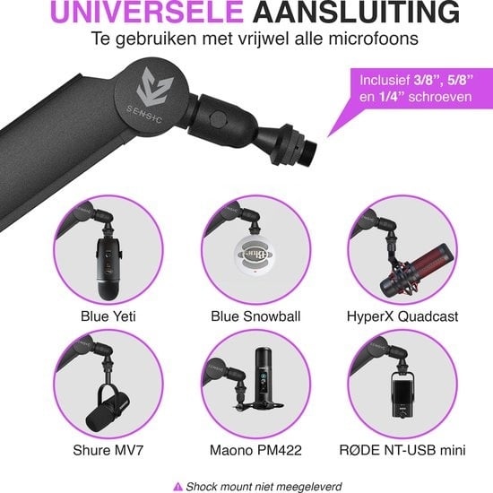 8720165730971 - Sensic SA 30 Mikrofonarm ohne Mikrofon - Mikrofonständer - Auslegerarm - Standard - mit 15cm Neigung 8720165730971 - Sensic SA 30 Mikrofonarm ohne Mikrofon - Mikrofonständer - Auslegerarm - Standard - mit 15cm Neigung