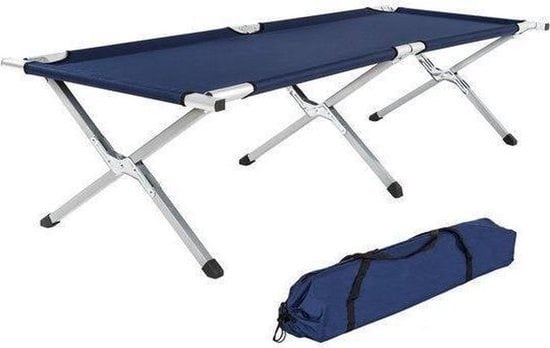 8714426425706 - NordFalk veldbed XXL 200 x 71 cm - Campingbett | Krankentrage | Campingbett - Extra stabiles Aluminium - Blau 8714426425706 - NordFalk veldbed XXL 200 x 71 cm - Campingbett | Krankentrage | Campingbett - Extra stabiles Aluminium - Blau