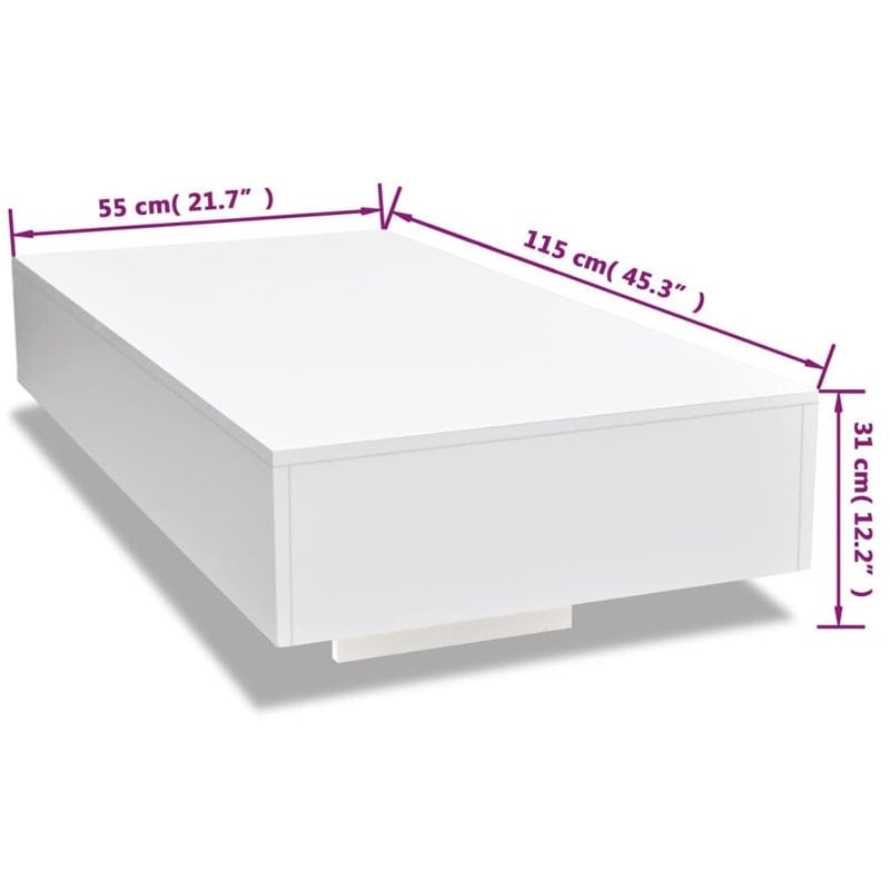5057939222695 - Zipcode Design Couchtisch - Holz - 115 x 55 x 31 cm - Weiß 5057939222695 - Zipcode Design Couchtisch - Holz - 115 x 55 x 31 cm - Weiß