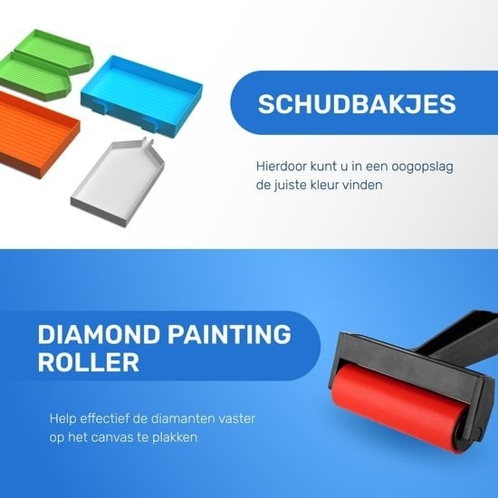 8720254311371 - Diamantmalerei Zubehör Paket - Aufbewahrungsbox 64 Boxen - Diamantmalerei Erwachsene - Roller - Stifte - Wachs - Streuer - Pinzette - Trichter - Starter Pack 8720254311371 - Diamantmalerei Zubehör Paket - Aufbewahrungsbox 64 Boxen - Diamantmalerei Erwachsene - Roller - Stifte - Wachs - Streuer - Pinzette - Trichter - Starter Pack