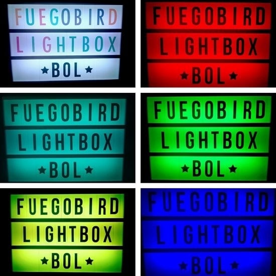 8720256879619 - A4 Farb-Lichtkasten mit Fernbedienung - 96 schwarze Buchstaben+90 Regenbogenbuchstaben - Mit Fernbedienung - 4 6 8 Stunden Zeitmessung - USB+Batteriebetrieb 8720256879619 - A4 Farb-Lichtkasten mit Fernbedienung - 96 schwarze Buchstaben+90 Regenbogenbuchstaben - Mit Fernbedienung - 4 6 8 Stunden Zeitmessung - USB+Batteriebetrieb