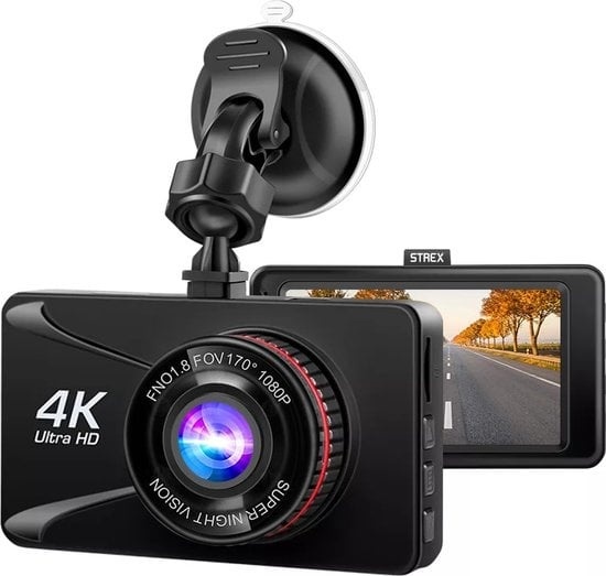 Kamera HD günstig Kaufen-Strex Dashcam für Auto - Dashboard Kamera - 1080P Full HD Auto Kamera mit Bewegungserkennung - Nachtsicht - G-Sensor - 150° Weitwinkelobjektiv. Strex Dashcam für Auto - Dashboard Kamera - 1080P Full HD Auto Kamera mit Bewegungserkennung - N