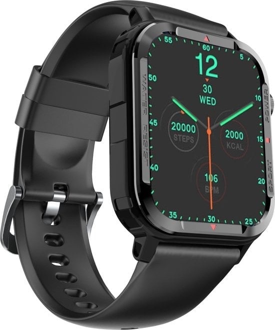 Bild am günstig Kaufen-Nuvance - Luxus Smartwatch G96 - für Männer und Frauen - Android & IOS - Touchscreen - HD IPS Bildschirm - IP67 Wasserdicht - Schwarz. Nuvance - Luxus Smartwatch G96 - für Männer und Frauen - Android & IOS - Touchscreen - HD IP