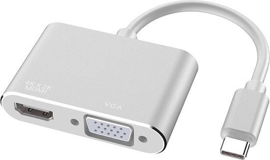 Hdmi günstig Kaufen-Garpex® USB C zu HDMI - USB C zu VGA - USB C 3.1 zu HDMI Adapter 4K - Silber Grau. Garpex® USB C zu HDMI - USB C zu VGA - USB C 3.1 zu HDMI Adapter 4K - Silber Grau <![CDATA[USB C 3.1 zu HDMI und VGA Konverter von Garpex! Möchten Sie von nun an