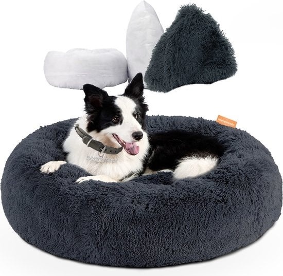 Hundebett Hundekissen günstig Kaufen-Happysnuts Donut Hundekorb 70cm - Katzenkorb - Hundebett - Flauschig - Hundebett - Waschbar - Grau. Happysnuts Donut Hundekorb 70cm - Katzenkorb - Hundebett - Flauschig - Hundebett - Waschbar - Grau <![CDATA[Fluffy Donut Hundekissen von Happysnuts: Hundek