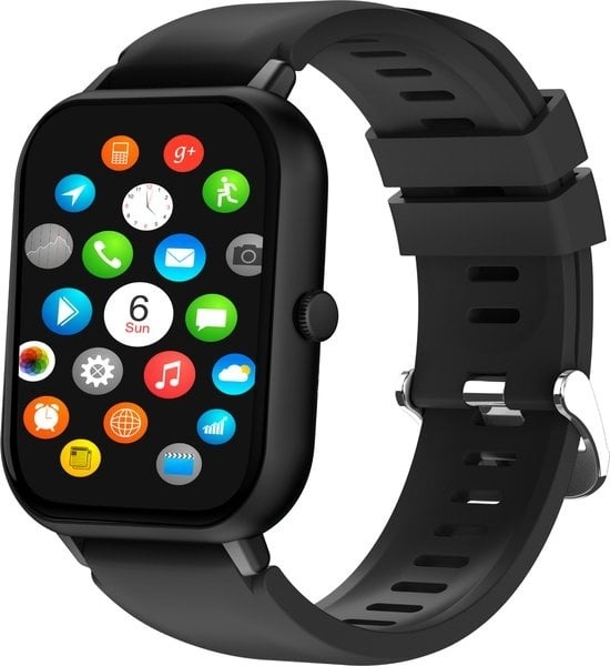 Bild am günstig Kaufen-Nuvance - Luxus Smartwatch ZL54 - für Männer und Frauen - Android & IOS - Touchscreen - HD IPS Bildschirm - IP67 Wasserdicht - Schwarz. Nuvance - Luxus Smartwatch ZL54 - für Männer und Frauen - Android & IOS - Touchscreen - HD 