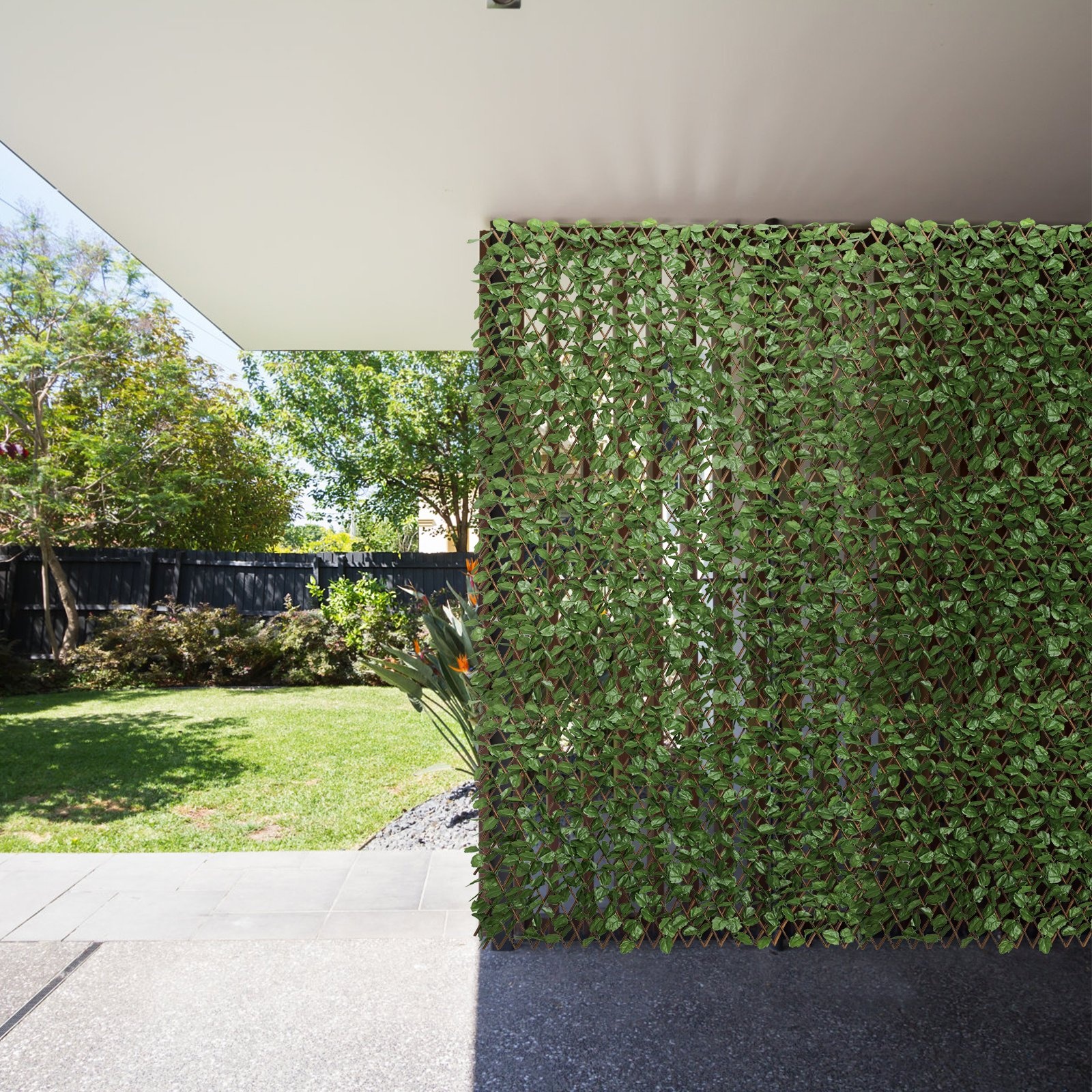 0736542283075 - Künstliches Pflanzenwand Hecke Efeublaettern Sichtschutz Heckenpflanze Windschutz für Garten Dekor 29x127cm 255x79cm - Costway 0736542283075 - Künstliches Pflanzenwand Hecke Efeublaettern Sichtschutz Heckenpflanze Windschutz für Garten Dekor 29x127cm 255x79cm - Costway