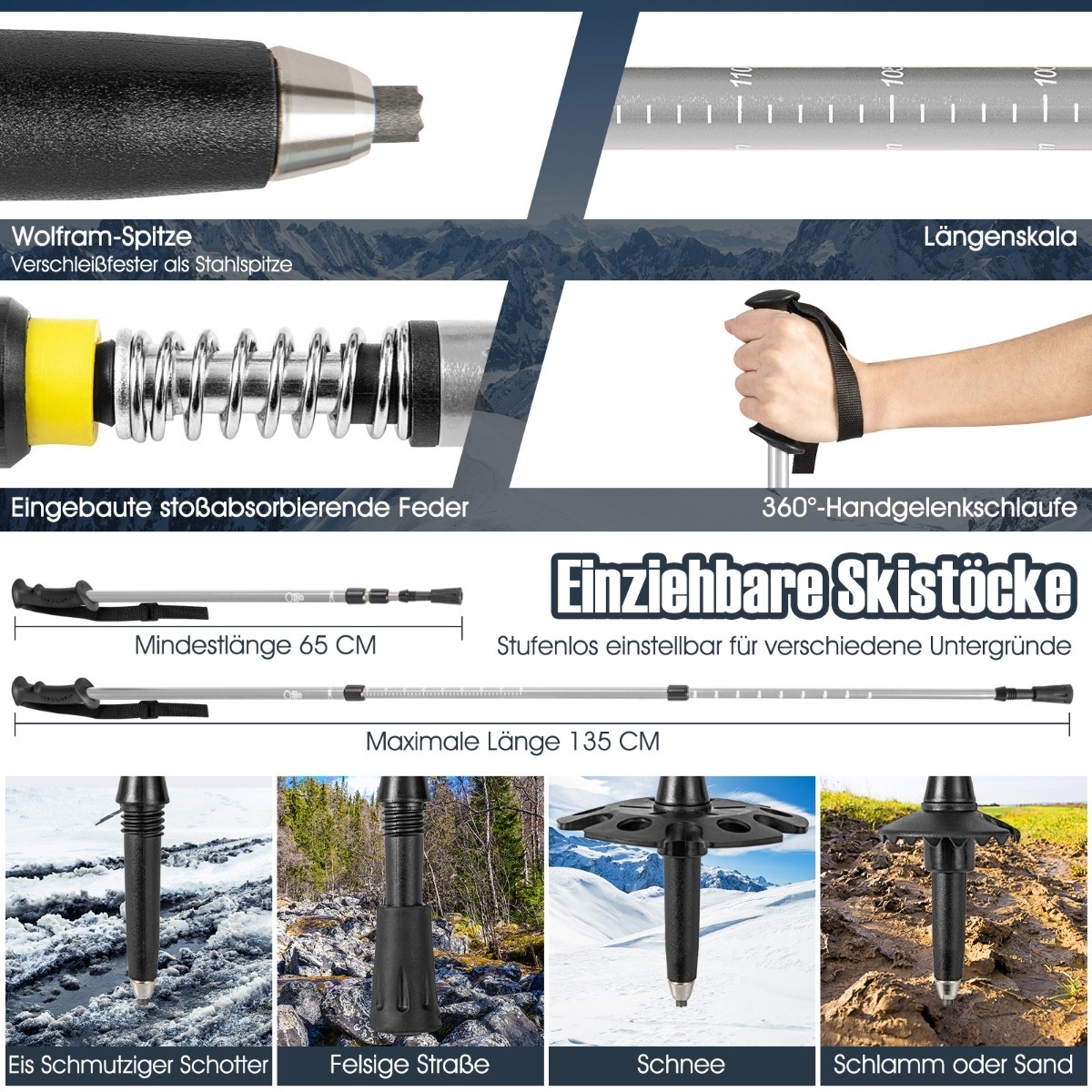 0783501366010 - 21 Settian Schneeschuhe 4-in-1-Gelände Schneeschuhwandern für Erwachsene und Kinder Silber 0783501366010 - 21 Settian Schneeschuhe 4-in-1-Gelände Schneeschuhwandern für Erwachsene und Kinder Silber