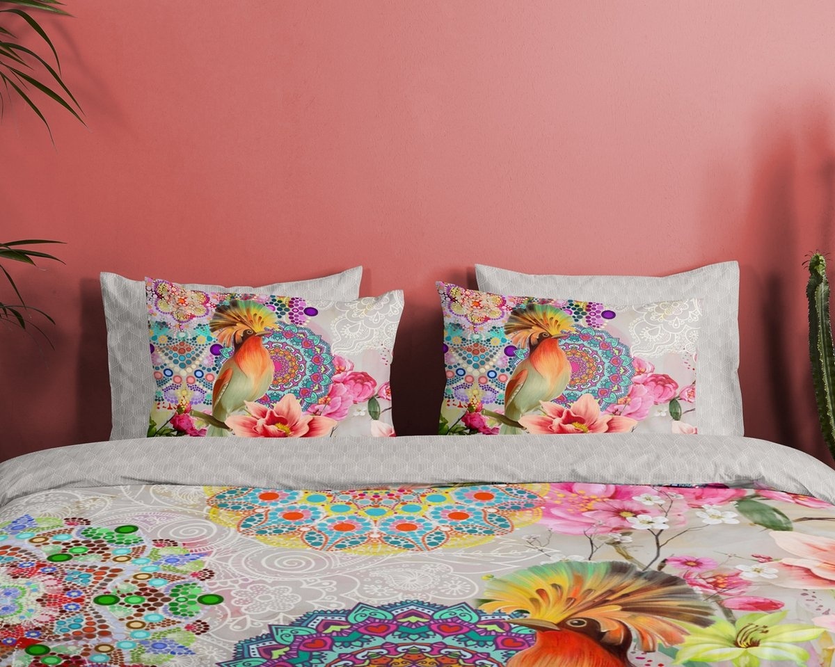 8717285195445 - Bettbezug Bindi - 140x240cm - inkl Kopfkissenbezug - Baumwolle-Satin - Mandalas und Blumen 8717285195445 - Bettbezug Bindi - 140x240cm - inkl Kopfkissenbezug - Baumwolle-Satin - Mandalas und Blumen