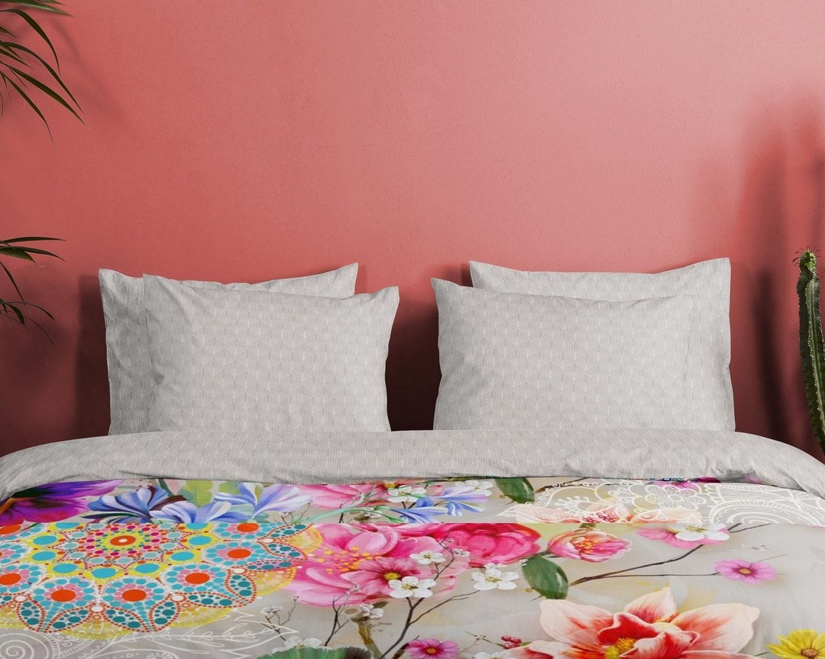 8717285195445 - Bettbezug Bindi - 140x240cm - inkl Kopfkissenbezug - Baumwolle-Satin - Mandalas und Blumen 8717285195445 - Bettbezug Bindi - 140x240cm - inkl Kopfkissenbezug - Baumwolle-Satin - Mandalas und Blumen