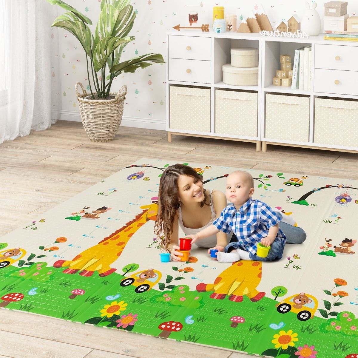 0033616075865 - Spielmatte für Babys - Doppelseitig - 200 x 180 cm - Tiere 0033616075865 - Spielmatte für Babys - Doppelseitig - 200 x 180 cm - Tiere