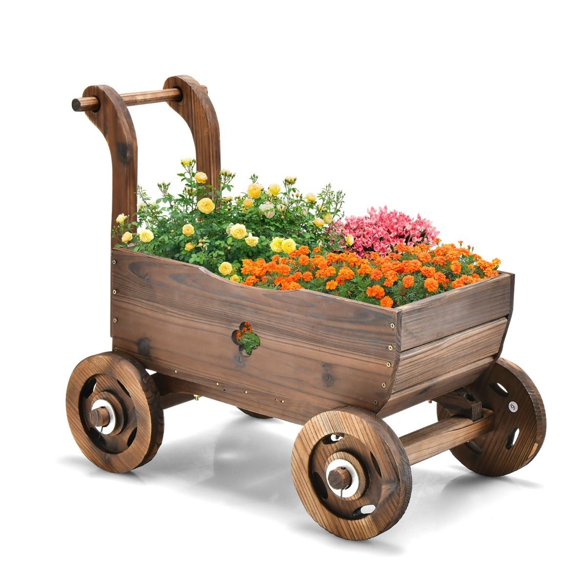 0783501296409 - Pflanzgefäß - Wagenform - Max 20 kg - 68 x 39 x 54 cm - Braun 0783501296409 - Pflanzgefäß - Wagenform - Max 20 kg - 68 x 39 x 54 cm - Braun