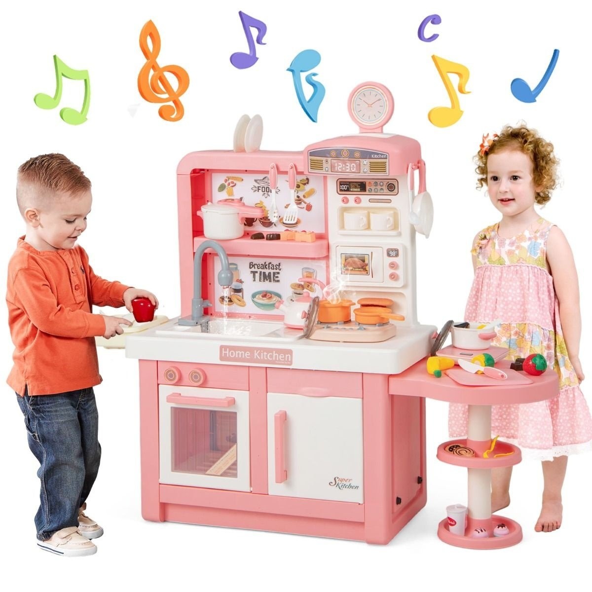 Ist zu günstig Kaufen-Coast Toy Kitchen Spielset - mit Zubehör und Musikfunktion - Rosa - 109 x 33 x 98 cm. Coast Toy Kitchen Spielset - mit Zubehör und Musikfunktion - Rosa - 109 x 33 x 98 cm <![CDATA[Dieses Küchenset mit interaktivem und realistischem Zubehör sol