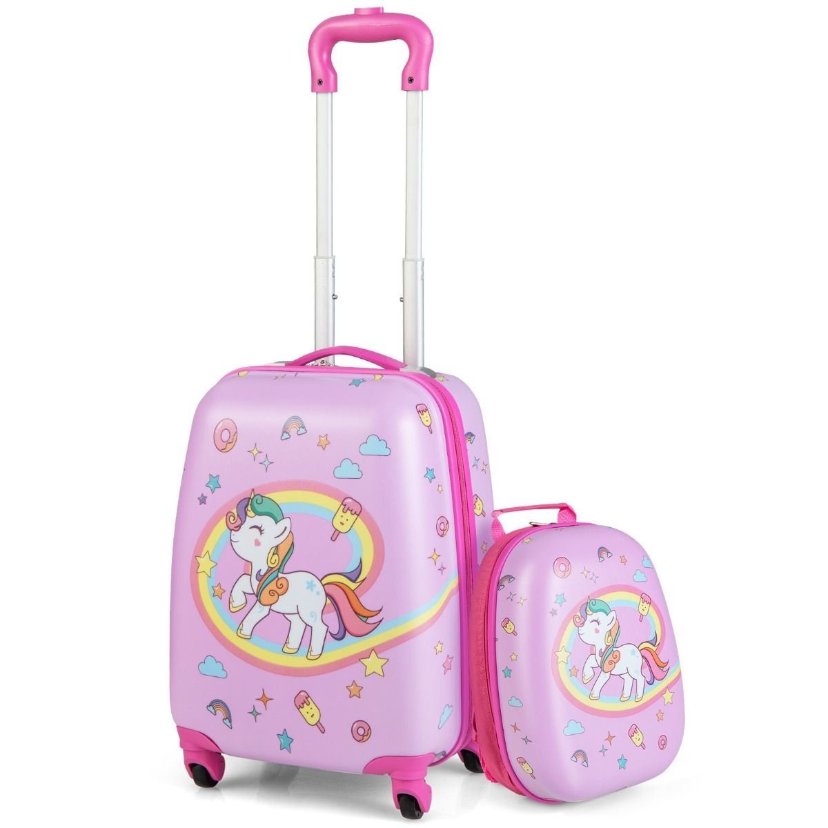 0783501268246 - 2-teiliges Reiseset für Kinder - Rollkoffer und Rucksack - Pink 0783501268246 - 2-teiliges Reiseset für Kinder - Rollkoffer und Rucksack - Pink
