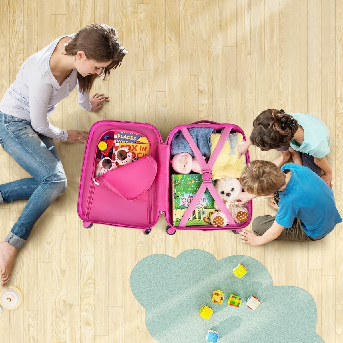 0783501268246 - 2-teiliges Reiseset für Kinder - Rollkoffer und Rucksack - Pink 0783501268246 - 2-teiliges Reiseset für Kinder - Rollkoffer und Rucksack - Pink