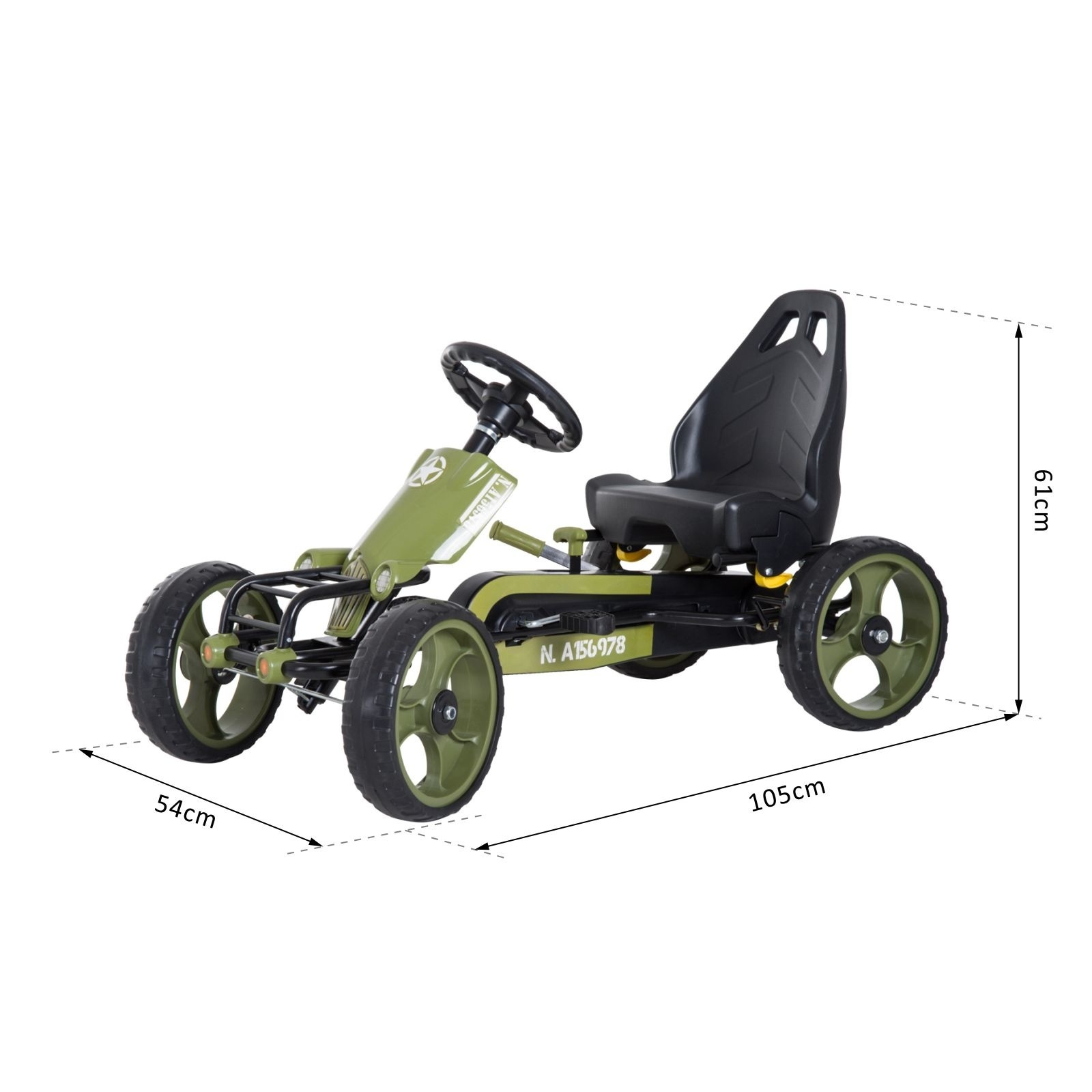 6011609540501 - Skelter ab 3 Jahren - mit Pedalen und verstellbarem Sitz - Sitzhöhe 27 cm - Army Green 6011609540501 - Skelter ab 3 Jahren - mit Pedalen und verstellbarem Sitz - Sitzhöhe 27 cm - Army Green