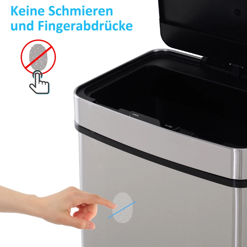6011603120129 - Abfallbehälter - 3 Fächer - Inkl Sensor - Edelstahl 6011603120129 - Abfallbehälter - 3 Fächer - Inkl Sensor - Edelstahl