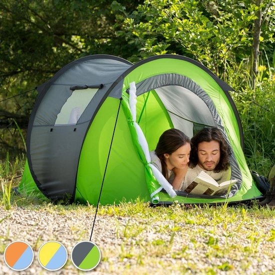 4260435991762 - tectake® Pop-up Wurfzelt für 2 Personen wasserdicht mit Moskitonetz inklusive Heringe Spannseile und Tragetasche 4260435991762 - tectake® Pop-up Wurfzelt für 2 Personen wasserdicht mit Moskitonetz inklusive Heringe Spannseile und Tragetasche