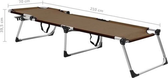 8719883760056 - vidaXL - Liege - extra - hoch - klappbar - Senior - Aluminium - braun 8719883760056 - vidaXL - Liege - extra - hoch - klappbar - Senior - Aluminium - braun