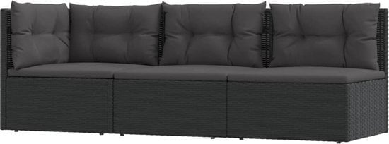 Ich und günstig Kaufen-vidaXL - 3-teiliges - Lounge-Set - mit - Kissen - Poly - Rattan - schwarz. vidaXL - 3-teiliges - Lounge-Set - mit - Kissen - Poly - Rattan - schwarz <![CDATA[Dieses trendige Lounge-Set hat ein elegantes und modernes Design. Es ist eine ausgezeichnete Wahl