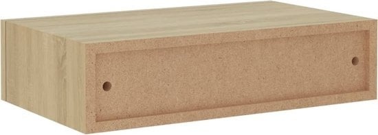 8720286418727 - vidaXL - Wandregal - mit - Schublade - 40x235x10 - cm - MDF - eichenfarbig