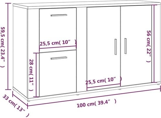 8720845669591 - vidaXL - Sideboard - 100x33x595 - cm - handgefertigt - Holz - Hochglanz - weiß 8720845669591 - vidaXL - Sideboard - 100x33x595 - cm - handgefertigt - Holz - Hochglanz - weiß