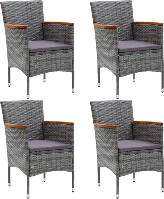 8720286089446 - vidaXL - Gartenstühle - 4 - st - poly - rattan - grau 8720286089446 - vidaXL - Gartenstühle - 4 - st - poly - rattan - grau
