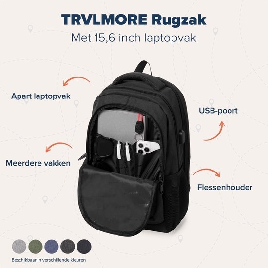 8720195257615 - Rucksack - 28L - 156 Zoll - Laptop-Rucksack - Schultasche - Unisex - Spritzwassergeschützt - Lebenslange Garantie - Schwarz 8720195257615 - Rucksack - 28L - 156 Zoll - Laptop-Rucksack - Schultasche - Unisex - Spritzwassergeschützt - Lebenslange Garantie - Schwarz