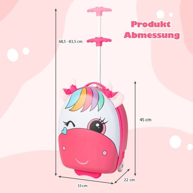 0783501270317 - Costway Einhorn Kinderkoffer - Trolly 0783501270317 - Costway Einhorn Kinderkoffer - Trolly