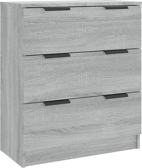vidaXL - Sideboard - 60x30x70 - cm - handgefertigt - Holz - grau - sonoma - Eiche