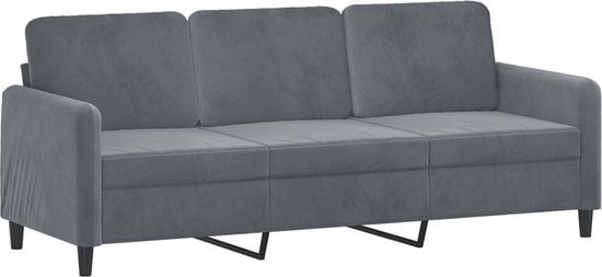 8721012141797 - vidaXL - Dreisitziges Sofa - 180 - cm - Samt - dunkelgrau 8721012141797 - vidaXL - Dreisitziges Sofa - 180 - cm - Samt - dunkelgrau