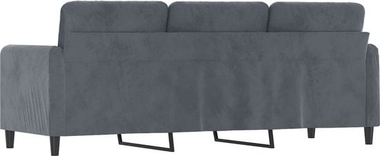 8721012141797 - vidaXL - Dreisitziges Sofa - 180 - cm - Samt - dunkelgrau 8721012141797 - vidaXL - Dreisitziges Sofa - 180 - cm - Samt - dunkelgrau