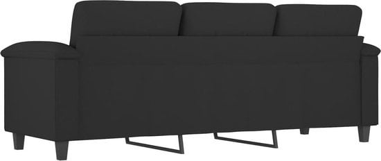 8721012136557 - vidaXL - Dreisitzer-Sofa - 180 - cm - Mikrofaserstoff - schwarz 8721012136557 - vidaXL - Dreisitzer-Sofa - 180 - cm - Mikrofaserstoff - schwarz