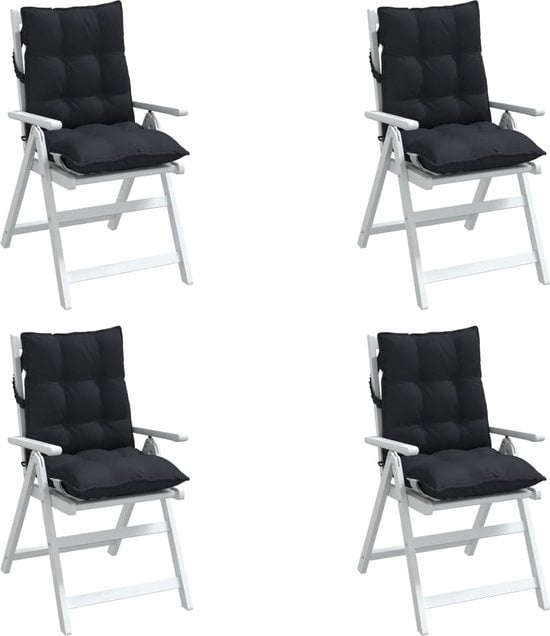 8721012387195 - vidaXL - Stuhlkissen - 4 - Stück - niedriger - Rücken - Oxford - Stoff - schwarz 8721012387195 - vidaXL - Stuhlkissen - 4 - Stück - niedriger - Rücken - Oxford - Stoff - schwarz