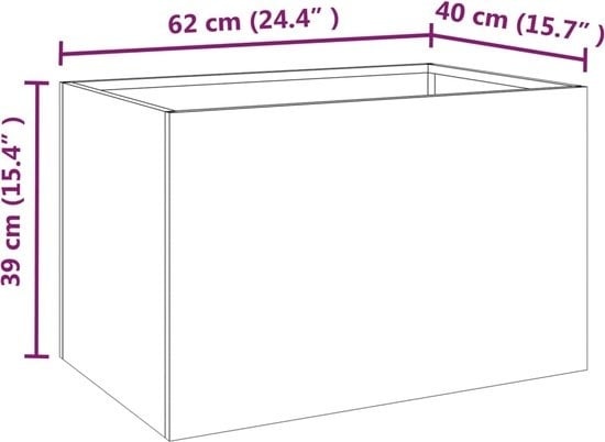 8720287145585 - Bonnevie - PflanzkübelBlumenkasten 62x40x39 cm Cortenstahl vidaXL 8720287145585 - Bonnevie - PflanzkübelBlumenkasten 62x40x39 cm Cortenstahl vidaXL