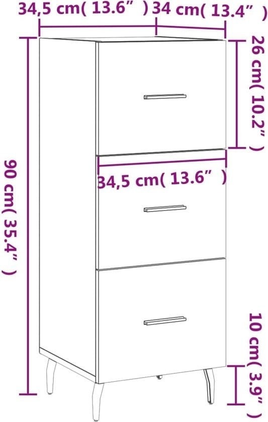 8720845867928 - vidaXL - Sideboard - 345x34x90 - cm - handgefertigt - Holz - schwarz 8720845867928 - vidaXL - Sideboard - 345x34x90 - cm - handgefertigt - Holz - schwarz