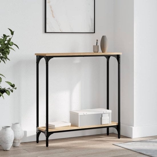 8720845419721 - vidaXL - Wandtisch - 75x225x75 - cm - handgefertigt - Holz - sonoma - eichenfarbig 8720845419721 - vidaXL - Wandtisch - 75x225x75 - cm - handgefertigt - Holz - sonoma - eichenfarbig