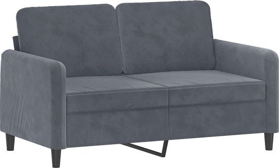 8721012141599 - vidaXL - Zweisitziges Sofa - 120 - cm - Samt - dunkelgrau