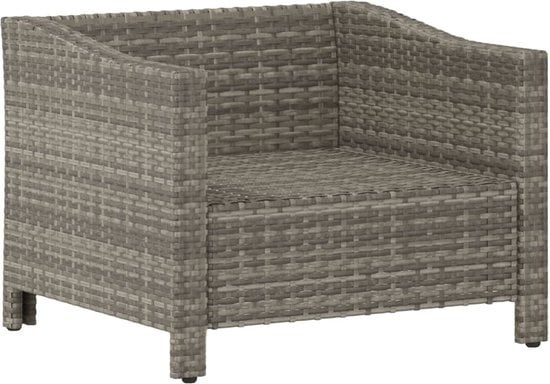8720845727154 - vidaXL - Gartenstuhl - mit - Kissen - Poly - Rattan - grau 8720845727154 - vidaXL - Gartenstuhl - mit - Kissen - Poly - Rattan - grau