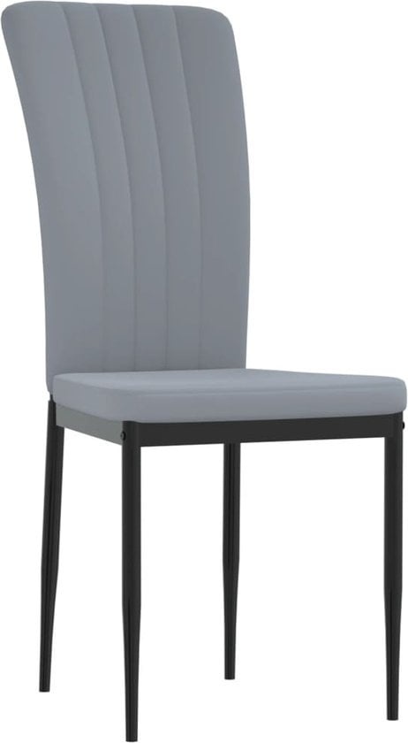 8720286212110 - Bonnevie - Esszimmerstühle 4 Stk Küchenstuhl Hellgrau Samt vidaXL
