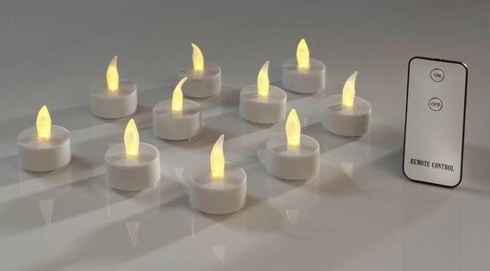 8719202158328 - 10 LED Teelichter mit Fernbedienung 8719202158328 - 10 LED Teelichter mit Fernbedienung