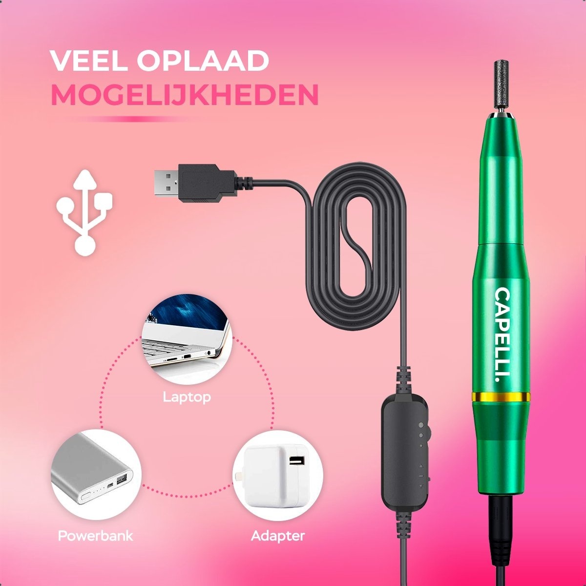 8720256830740 - Elektrische Nagelfeile - Nagelfräse - Maniküre und Pediküre Set - mit 6 Bits 36 Schleifrollen und Nagelknipser 8720256830740 - Elektrische Nagelfeile - Nagelfräse - Maniküre und Pediküre Set - mit 6 Bits 36 Schleifrollen und Nagelknipser