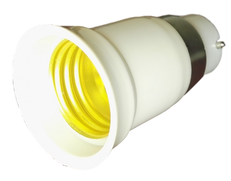 B22 fitting - E27 fitting verloopfitting 2 stuks | wit 230V AC