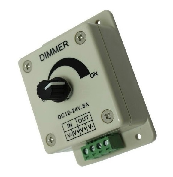 LED dimmer | PWM 8A | draaiknop opbouw
